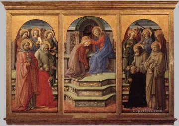 Fra Filippo Lippi Painting - Coronation of the Virgin 2 Renaissance Filippo Lippi